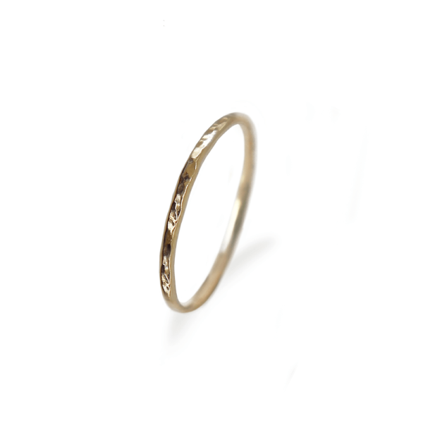 Mini Hammered Ring 14k Guld