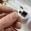 Top Mini Hammered Diamant Ring - Miljø