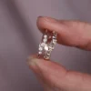 Wavy Stor klassisk diamant ring